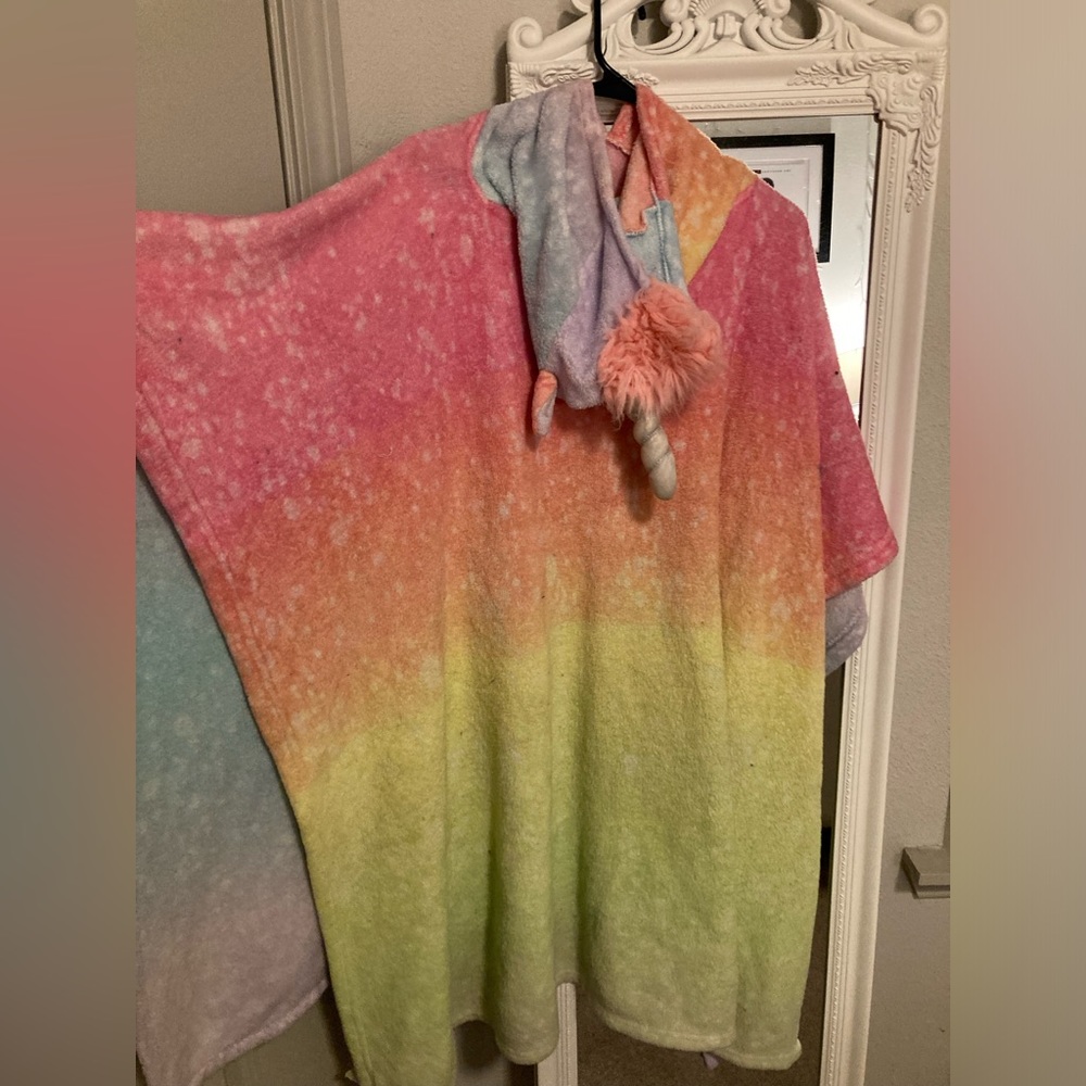 Unicorn Throw over Sweater